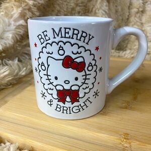 Hello Kitty Christmas Mug - Be Merry and Bright - wreath Christmas ornaments
